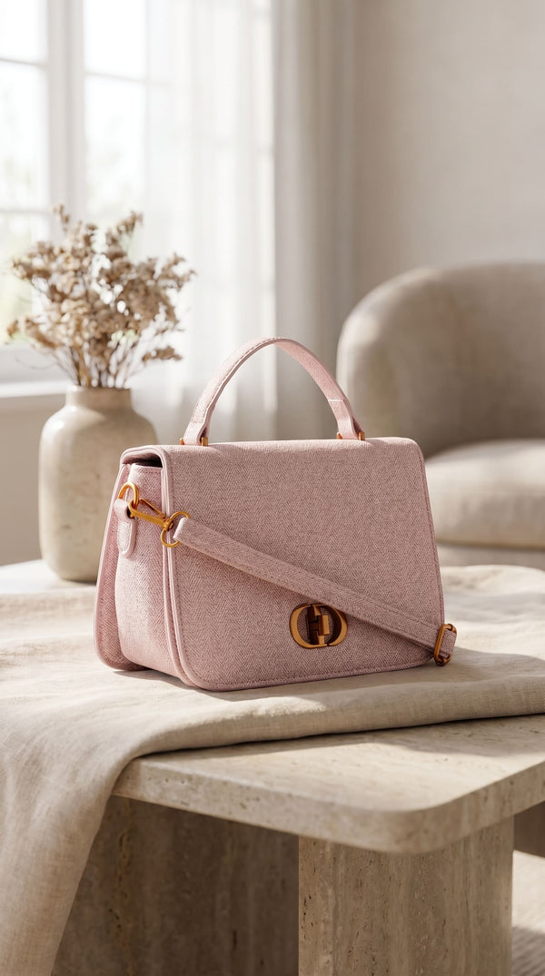 Pink Formal Shoulder Bag For Ladies P36614