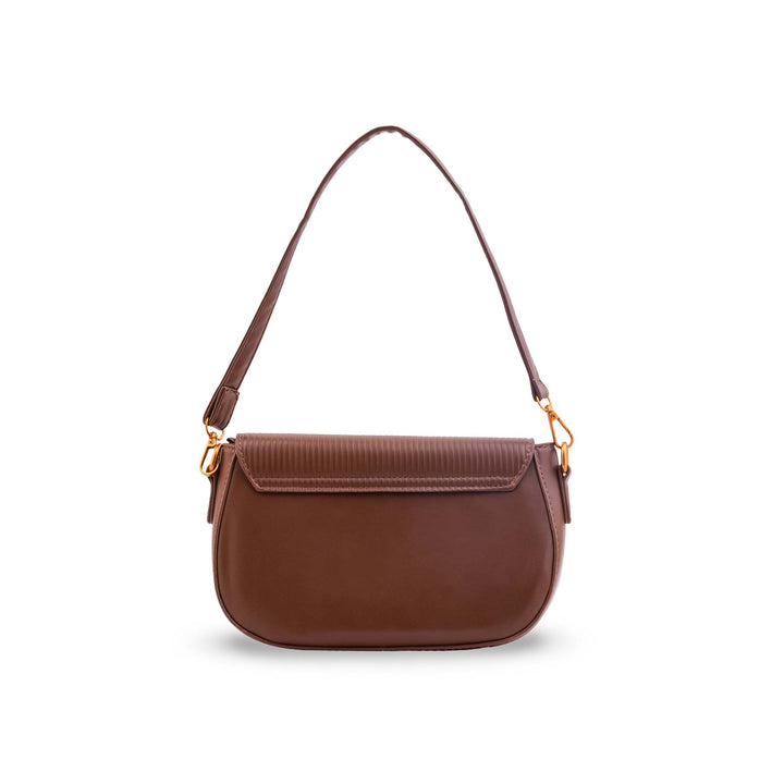 Coffee Formal Shoulder Bag For Women P36615