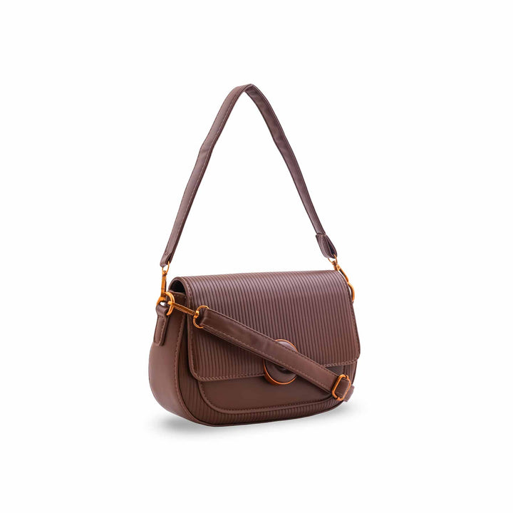 Coffee Formal Shoulder Bag For Women P36615