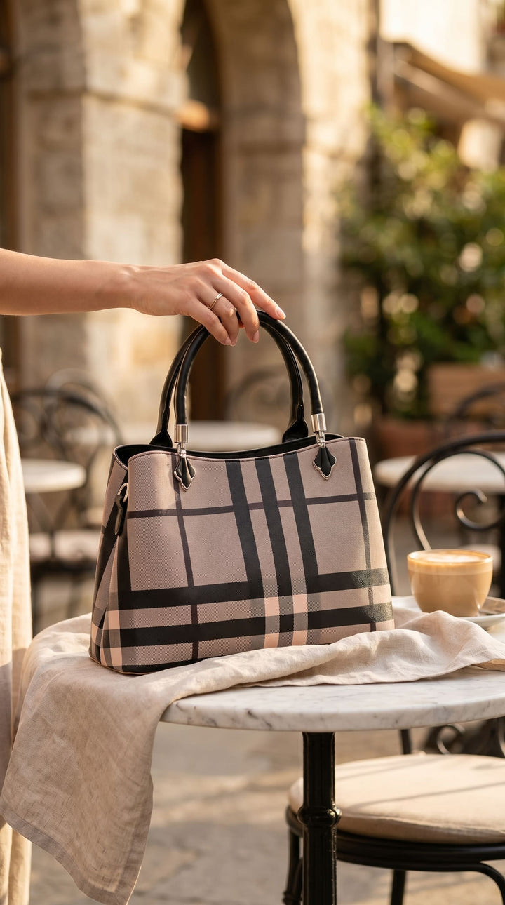 Fawn Formal Hand Bag For Ladies P36618