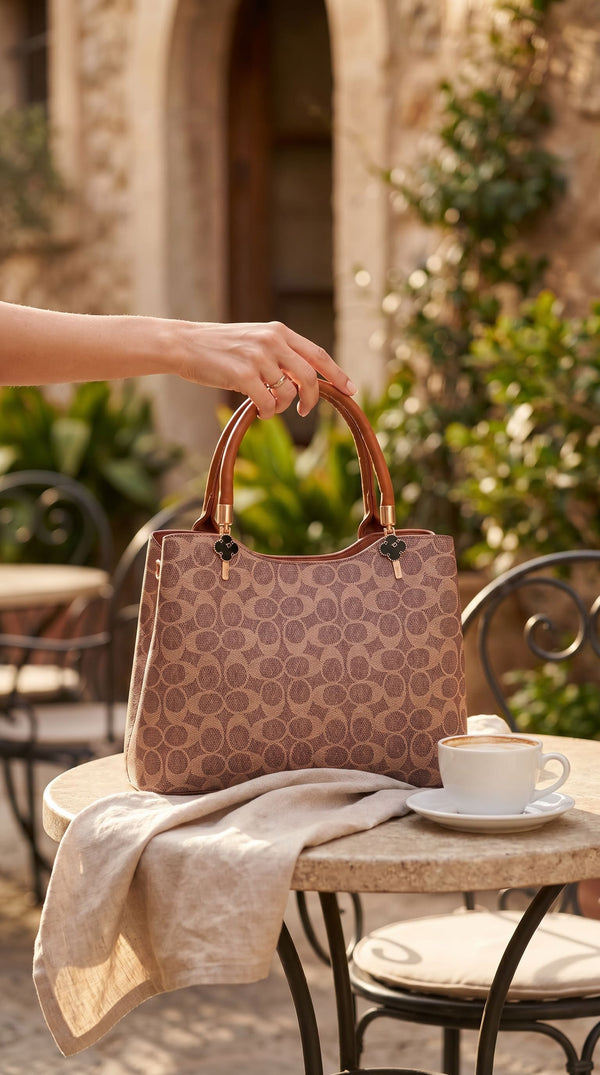 Beige Formal Hand Bag For Ladies P36621