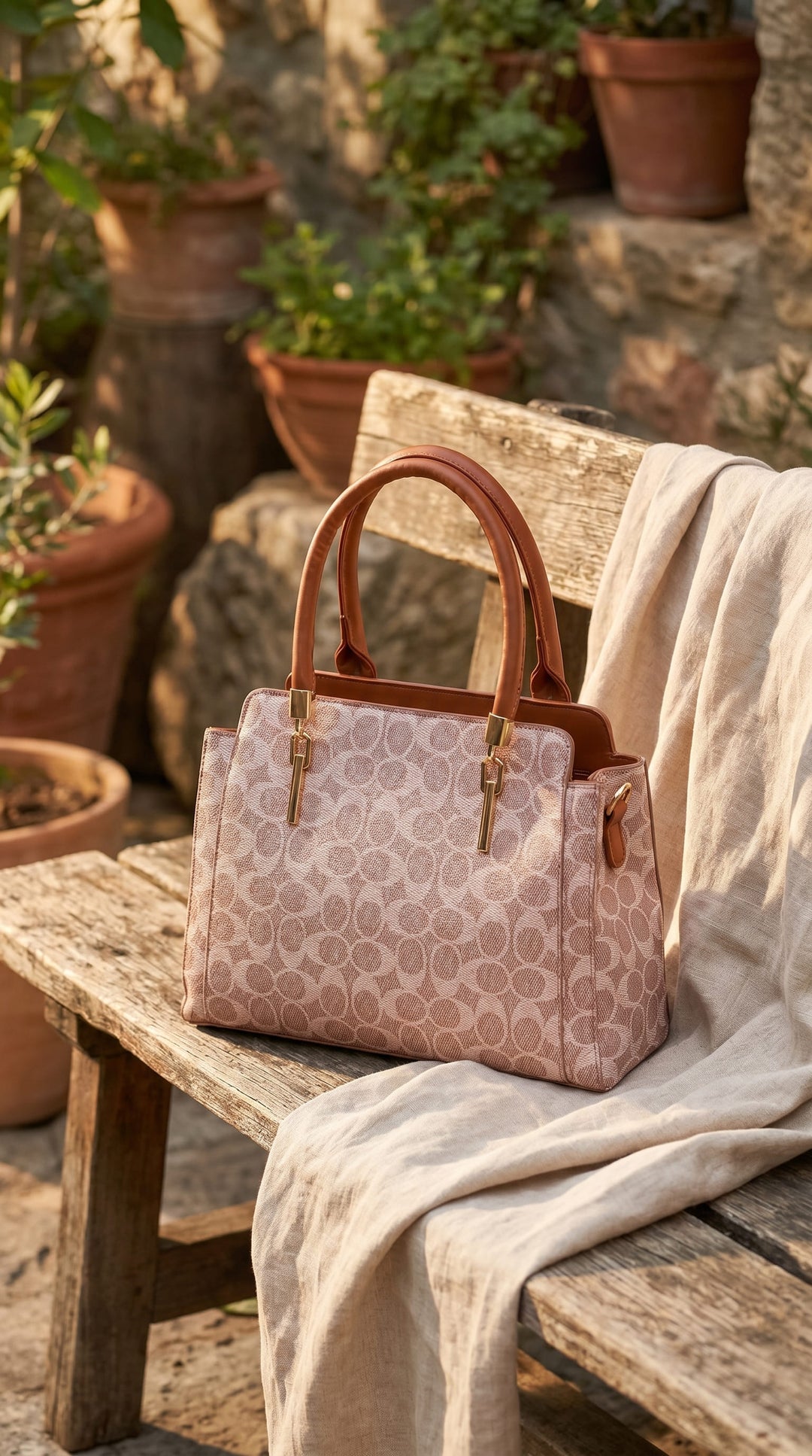 Fawn Formal Hand Bag For Ladies P36622