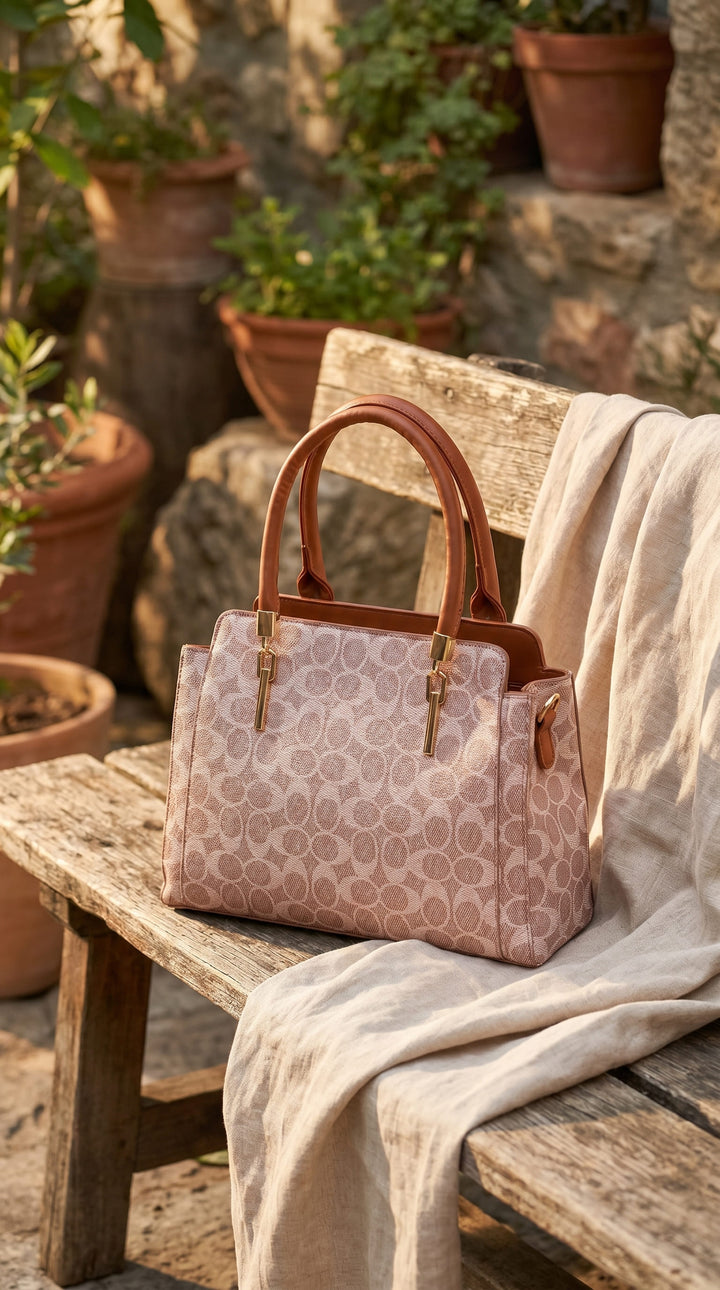 Fawn Formal Hand Bag For Ladies P36622