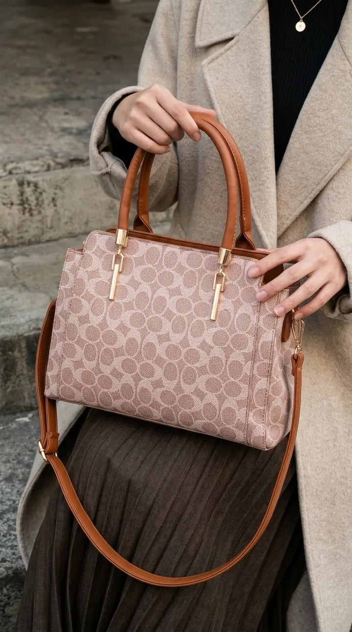Fawn Formal Hand Bag For Ladies P36622