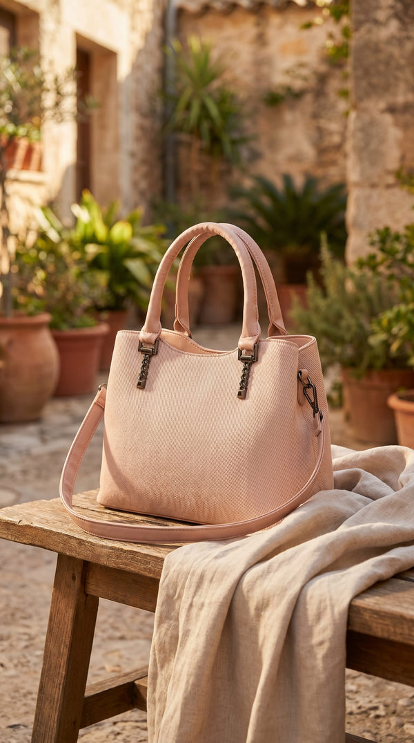 Beige Formal Hand Bag For Women P36626