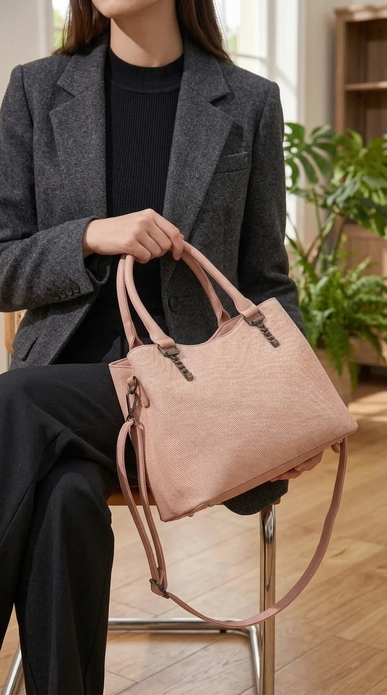 Beige Formal Hand Bag For Women P36626
