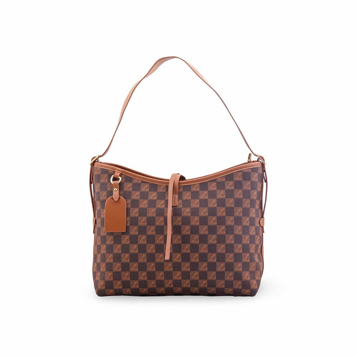 Brown Formal Shoulder Bag For Women P36639