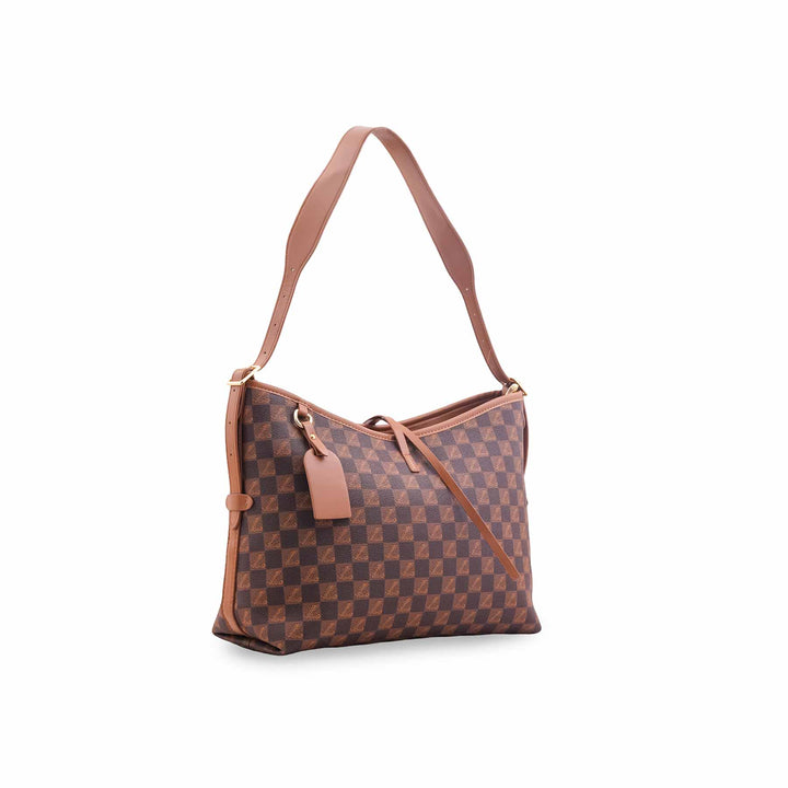 Brown Formal Shoulder Bag For Women P36639