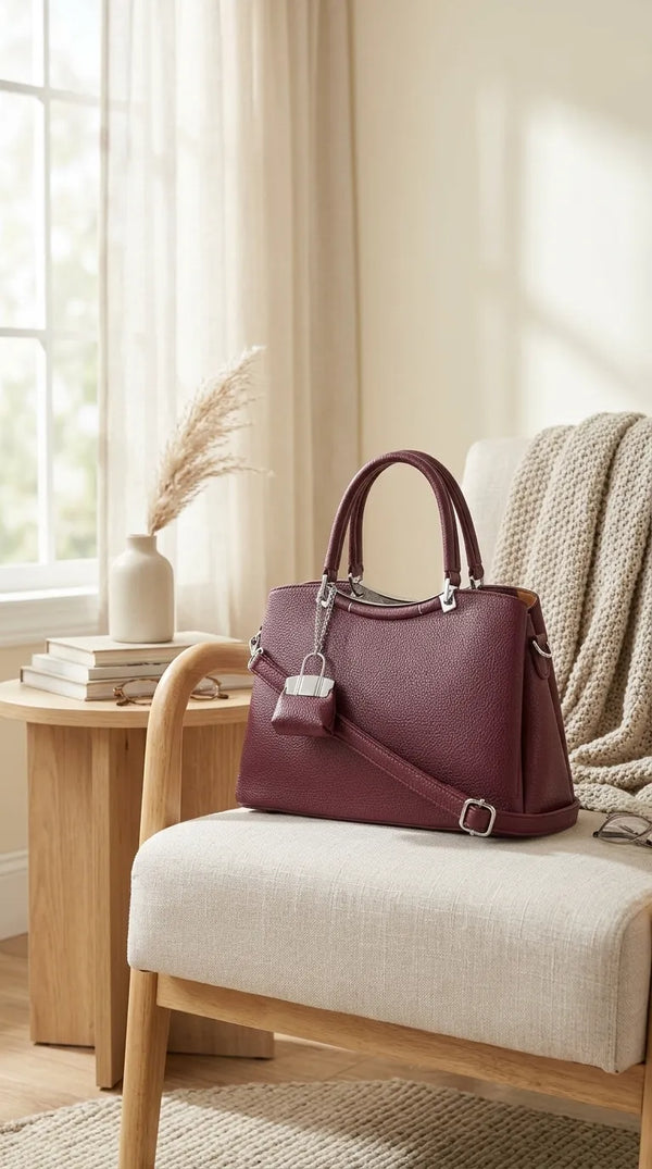 Maroon Formal Hand Bag For Women P36648
