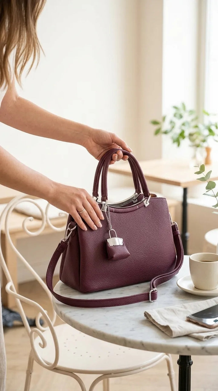 Maroon Formal Hand Bag For Women P36648