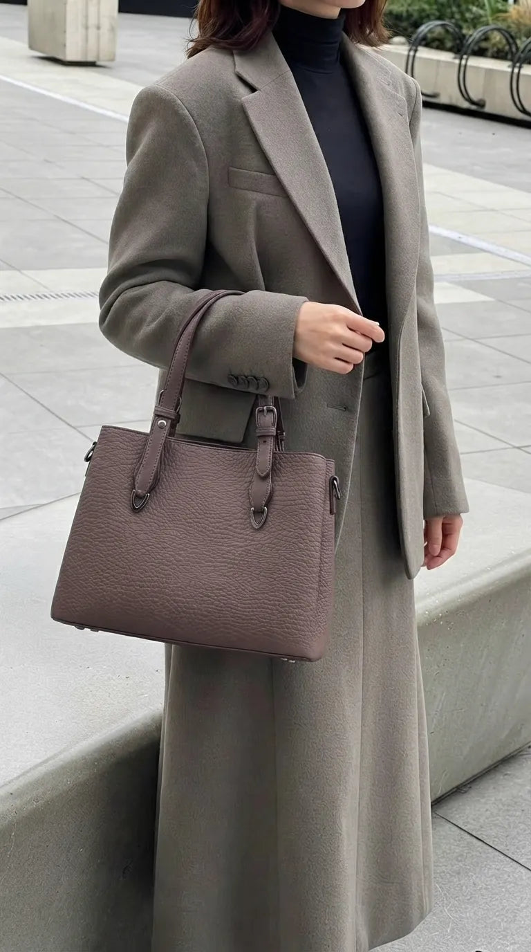 Coffee Formal Hand Bag For Women P36649