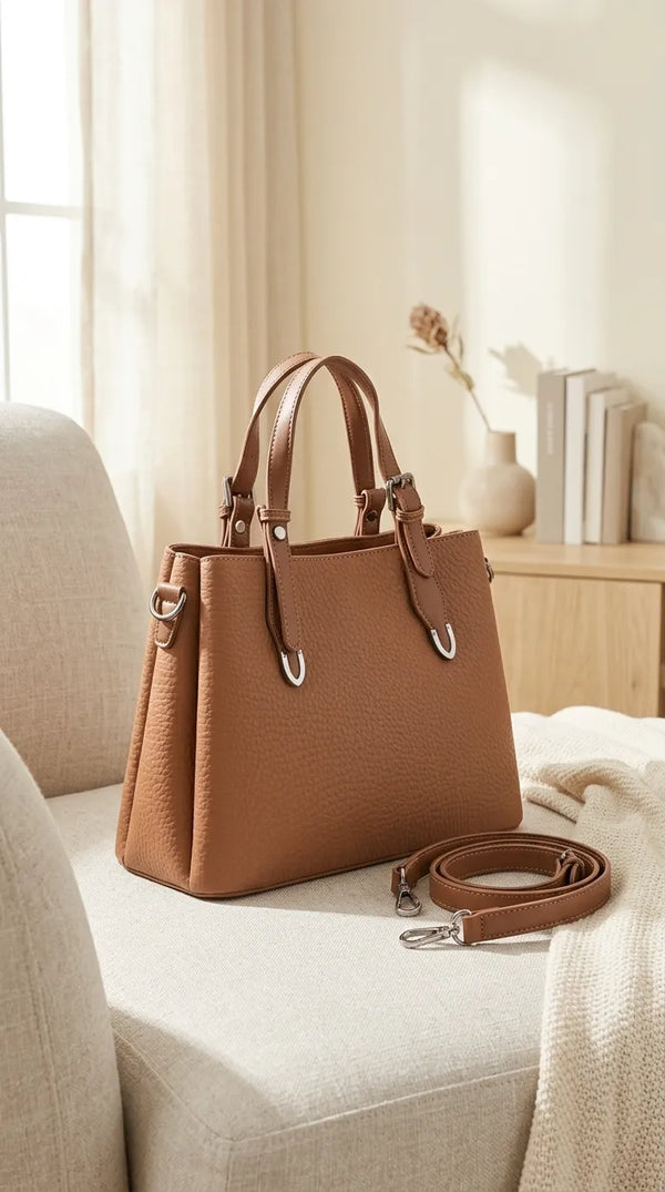 Khaki Formal Hand Bag For Women P36649