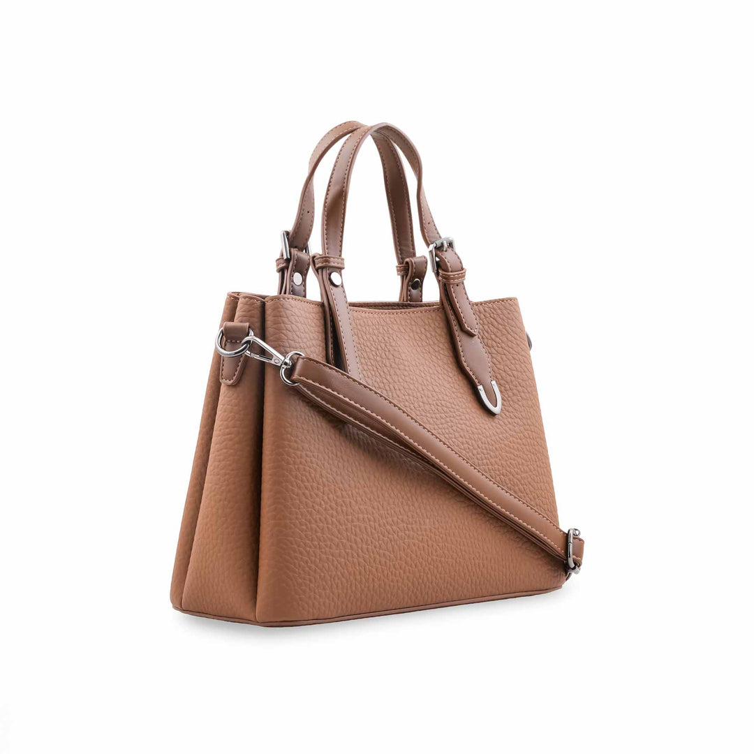 Khaki Formal Hand Bag For Women P36649