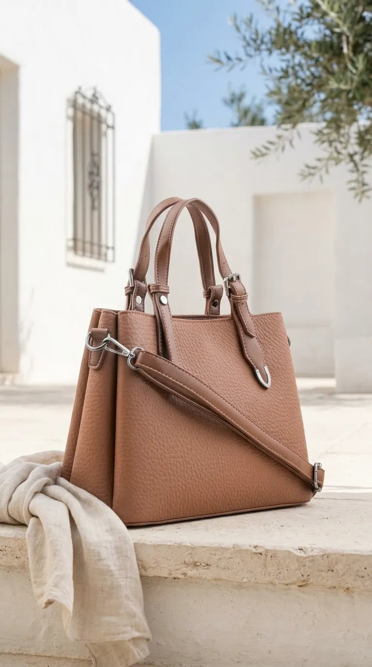 Khaki Formal Hand Bag For Women P36649
