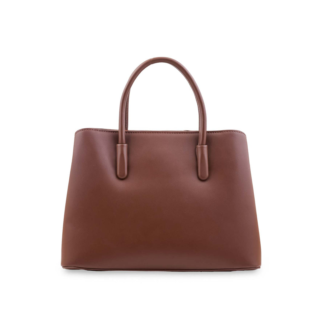 Coffee Formal Hand Bag For Women P36650