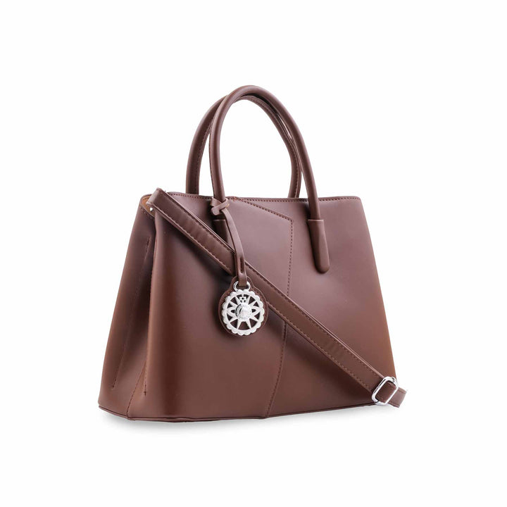 Coffee Formal Hand Bag For Women P36650