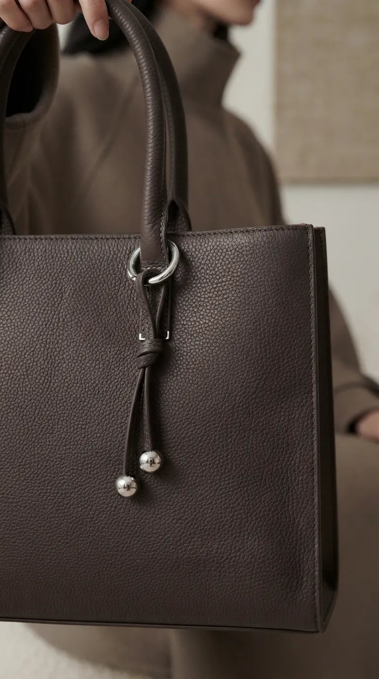 Coffee Formal Hand Bag For Women P36651