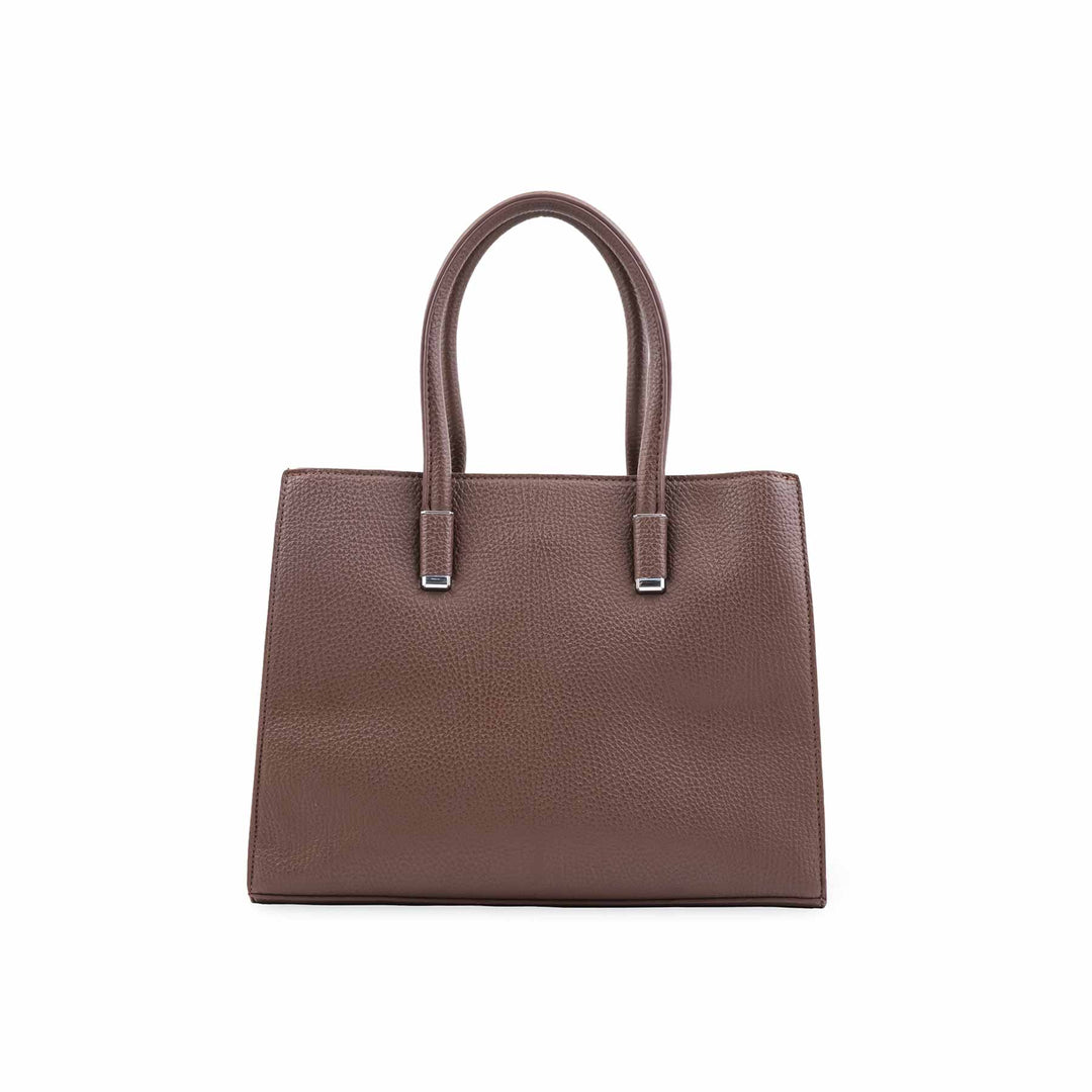 Coffee Formal Hand Bag For Women P36651