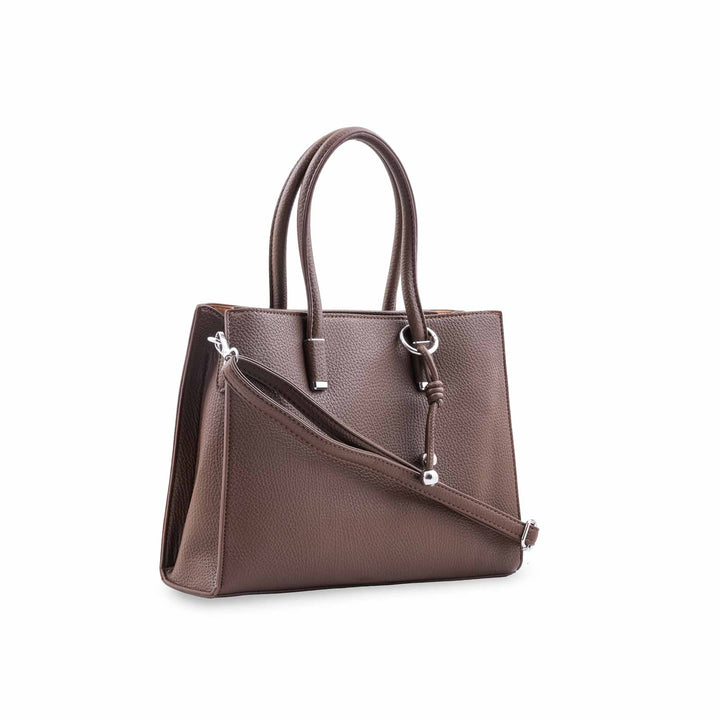 Coffee Formal Hand Bag For Women P36651