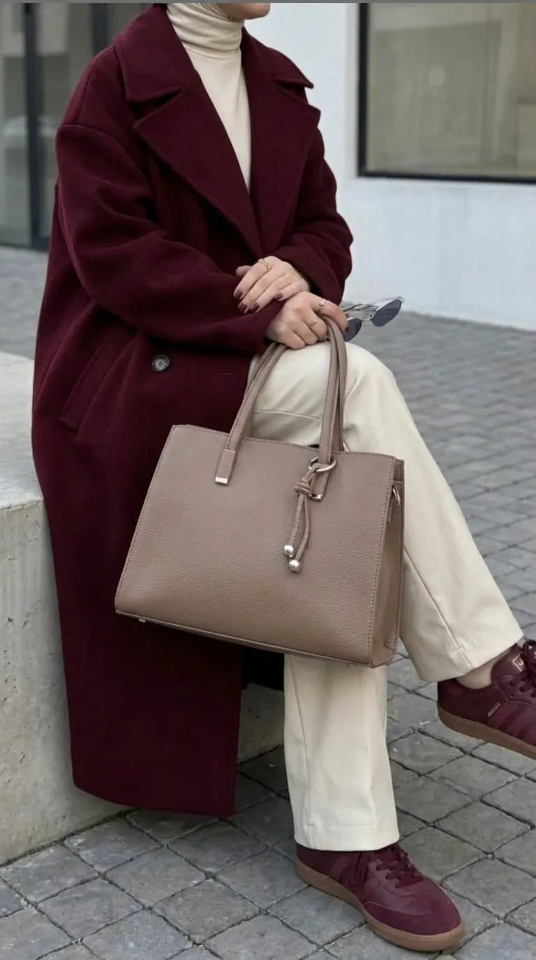 Beige Formal Hand Bag For Women P36651