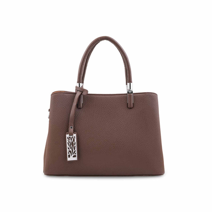 Coffee Formal Hand Bag For Women P36652