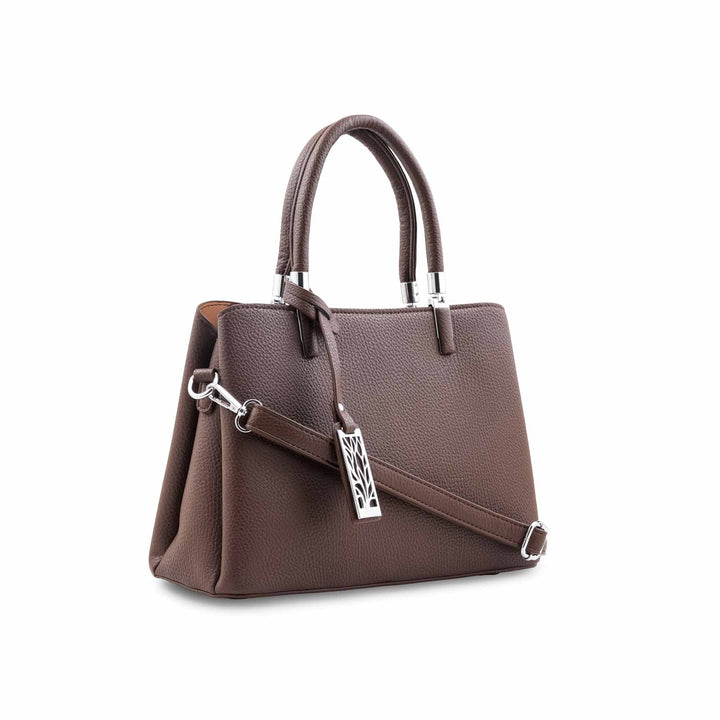 Coffee Formal Hand Bag For Women P36652