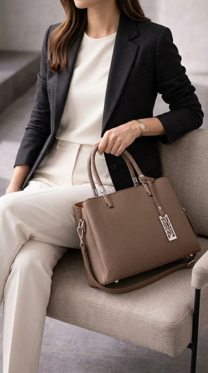 Beige Formal Hand Bag For Women P36652