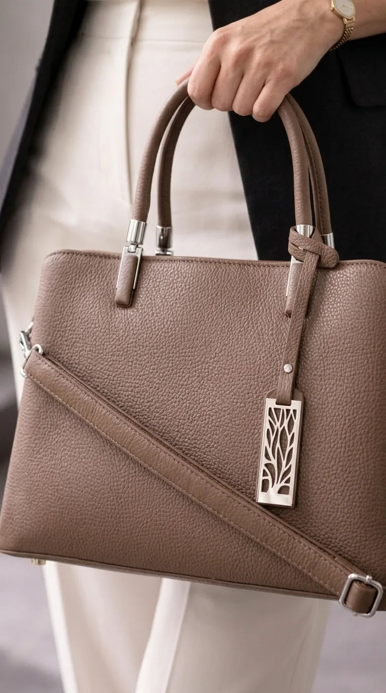 Beige Formal Hand Bag For Women P36652