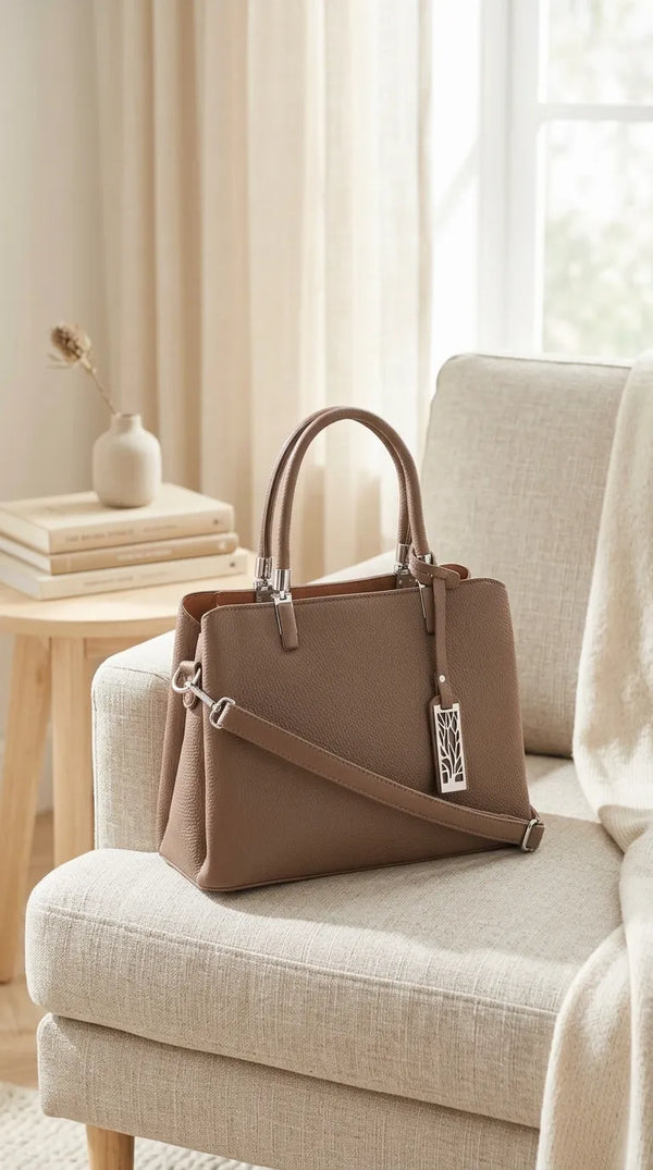 Beige Formal Hand Bag For Women P36652