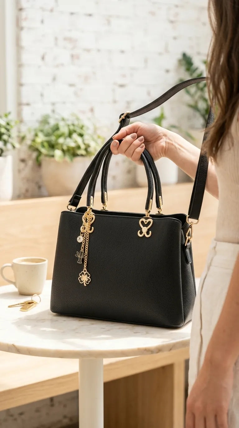 Black Formal Hand Bag For Women P36654