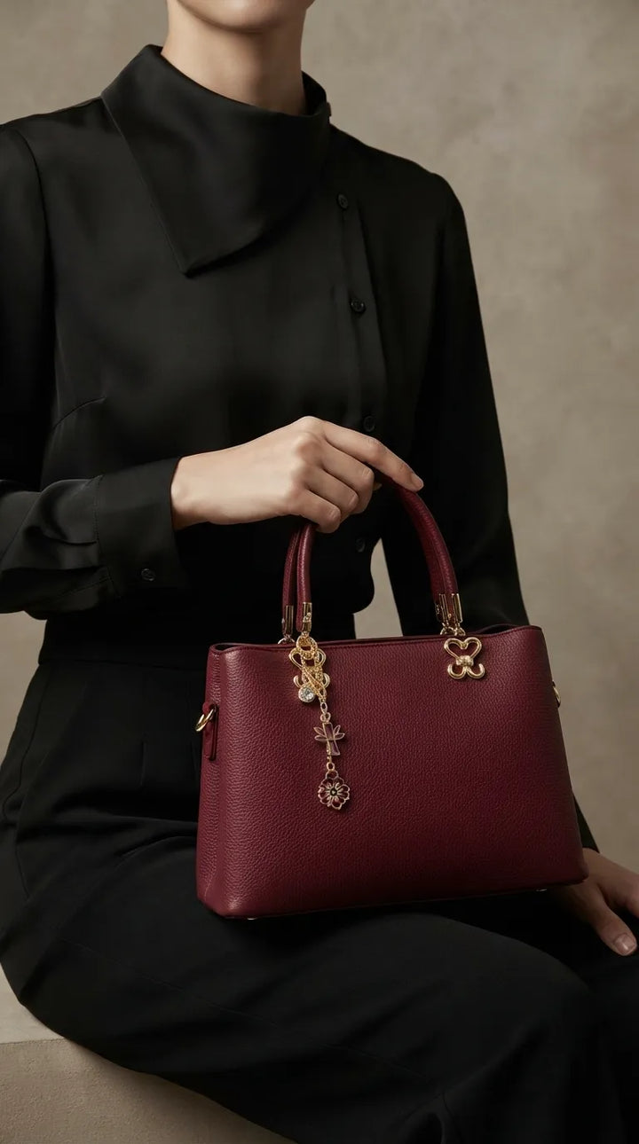 Maroon Formal Hand Bag For Women P36654