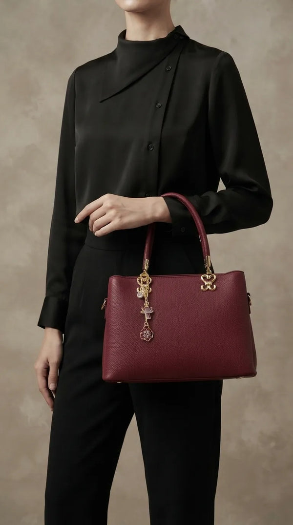 Maroon Formal Hand Bag For Women P36654