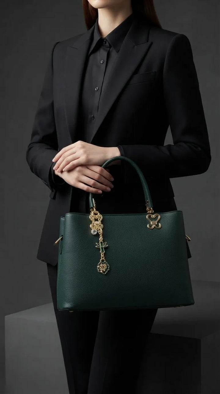 Green Formal Hand Bag For Women P36654