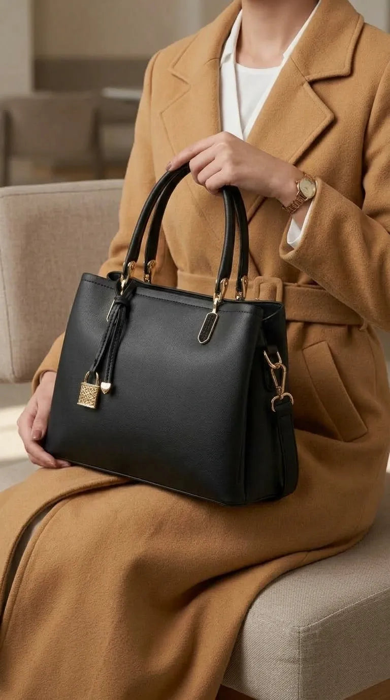 Black Formal Hand Bag For Women P36655