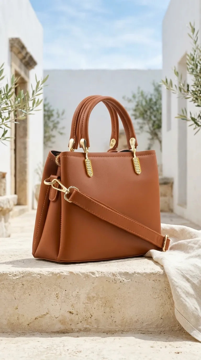 Mustard Formal Hand Bag For Women P36655