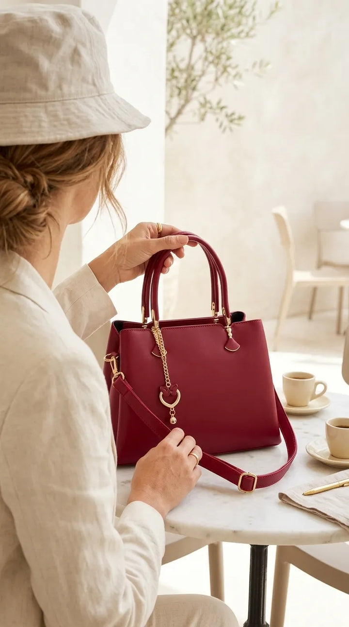 Maroon Formal Hand Bag For Women P36656