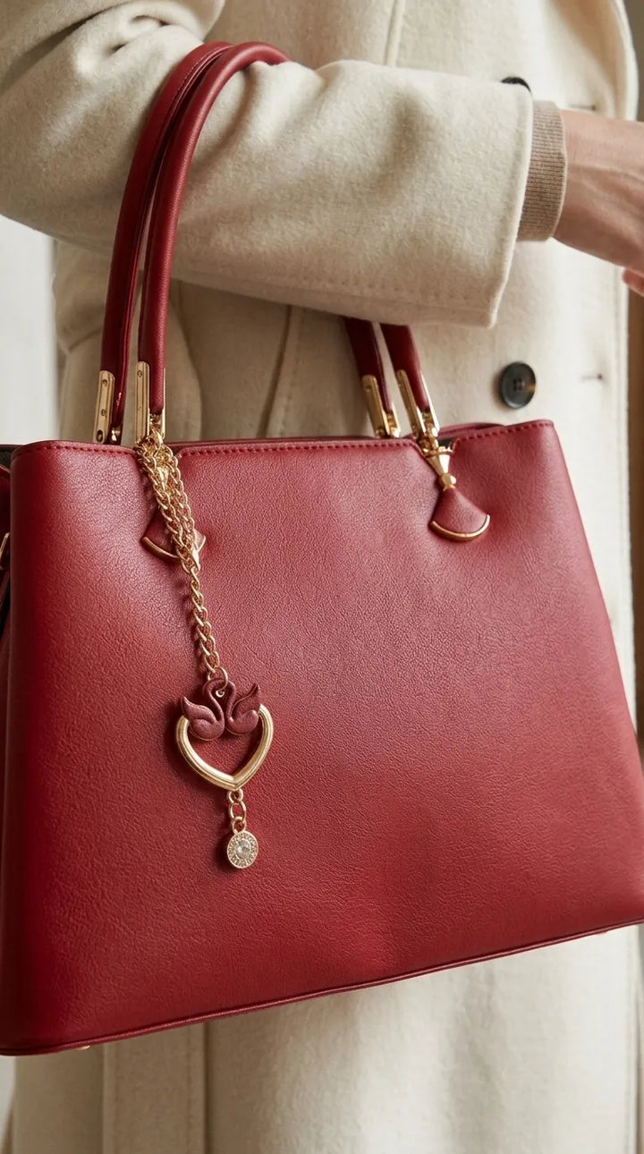 Maroon Formal Hand Bag For Women P36656