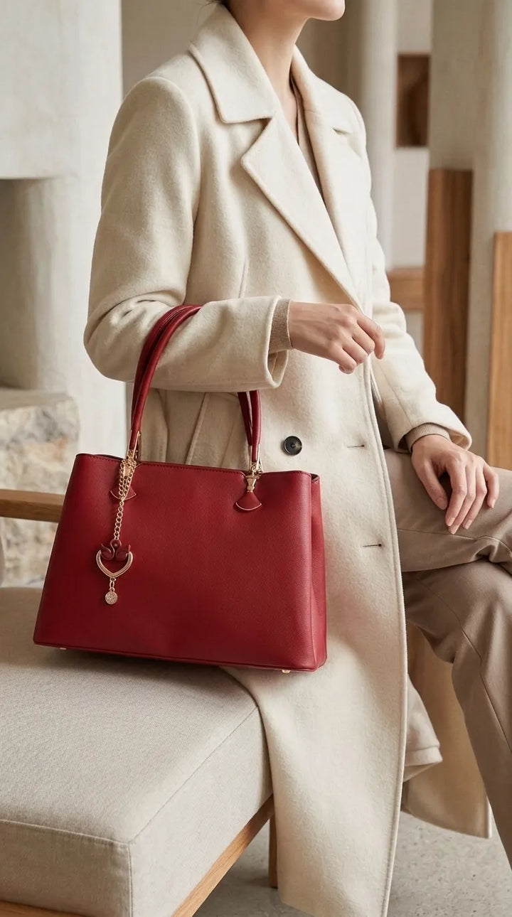 Maroon Formal Hand Bag For Women P36656