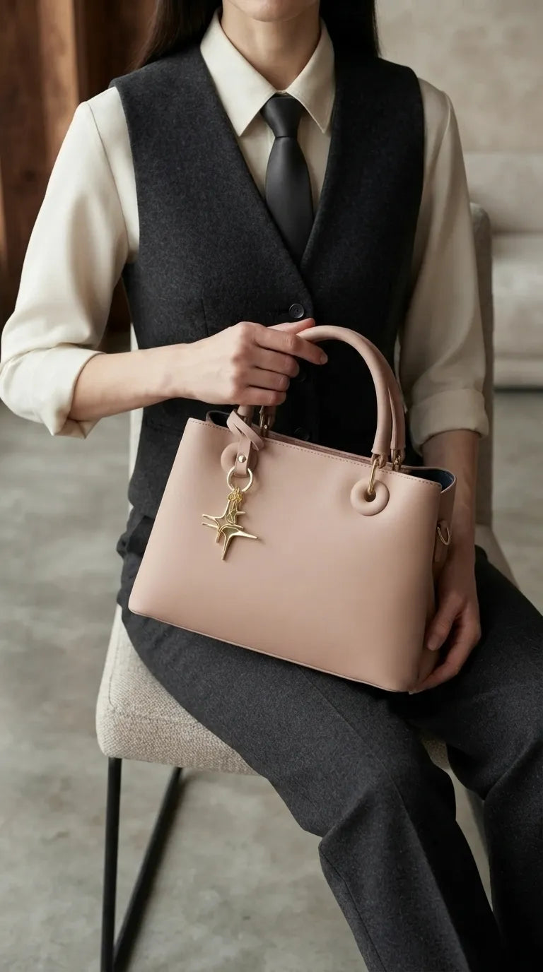 Apricot Formal Hand Bag For Women P36657