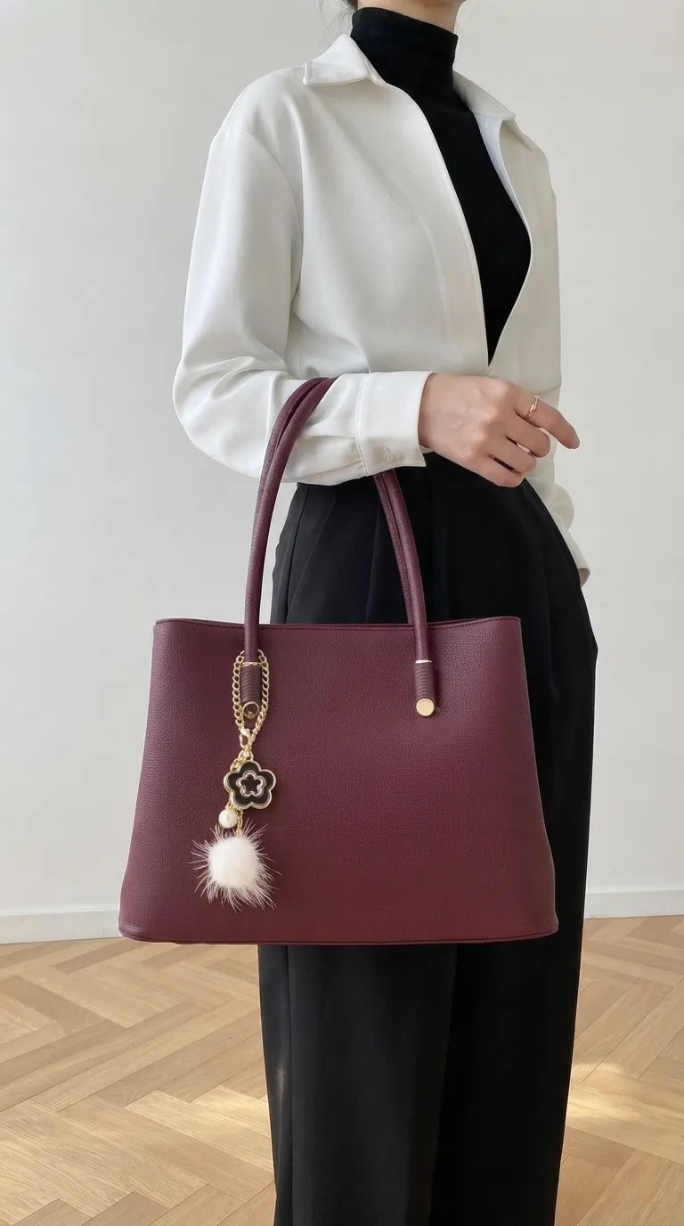 Maroon Formal Hand Bag For Women P36658