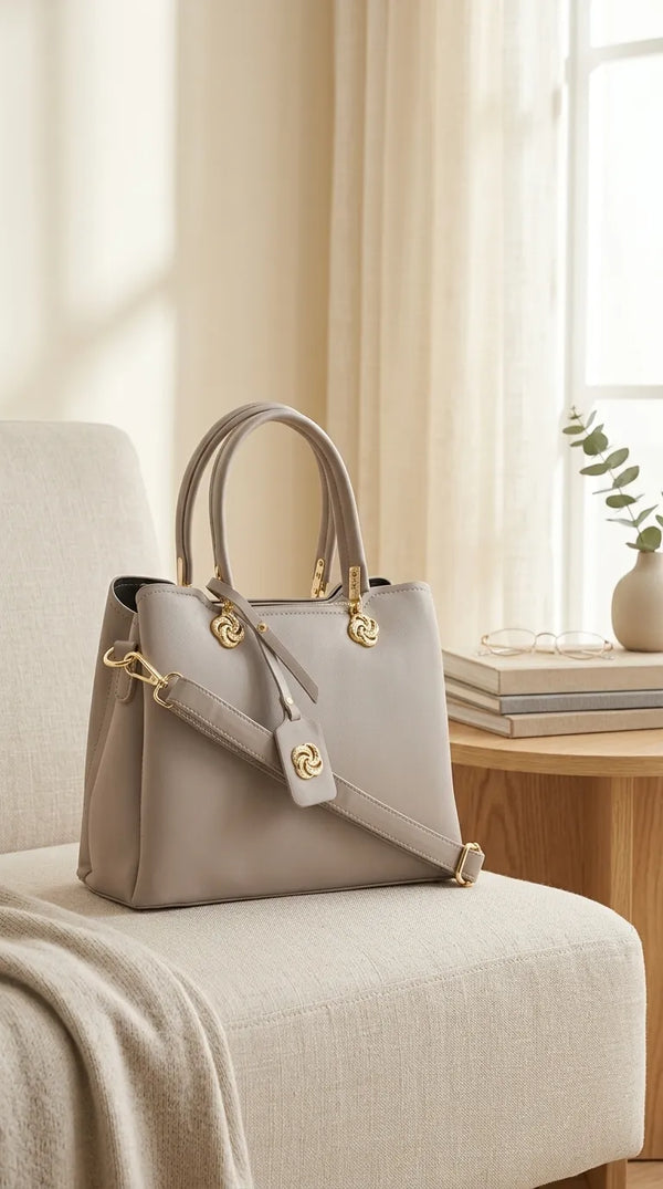 Grey Formal Hand Bag For Women P36660