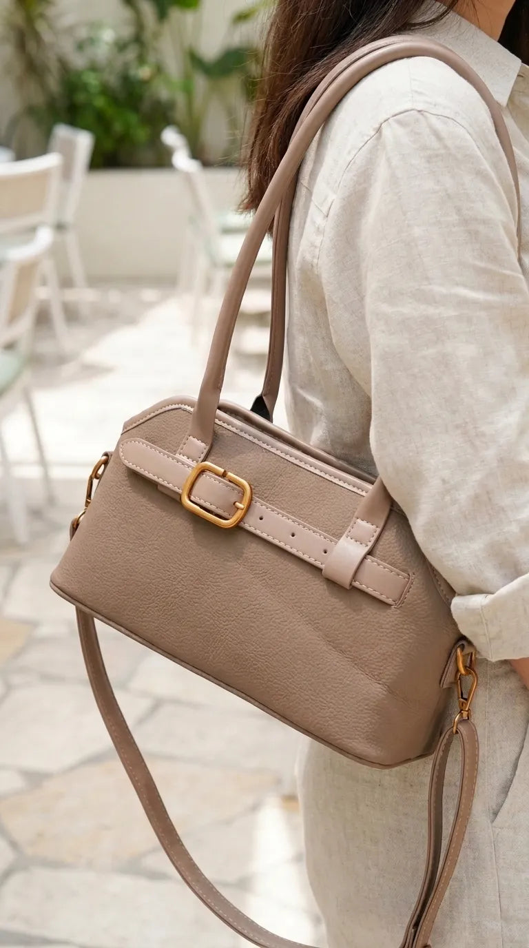 Beige Formal Hand Bag For Women P36662