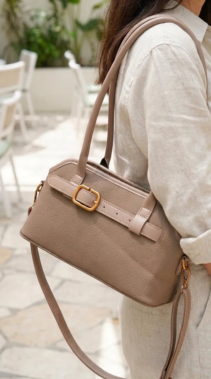 Beige Formal Hand Bag For Women P36662