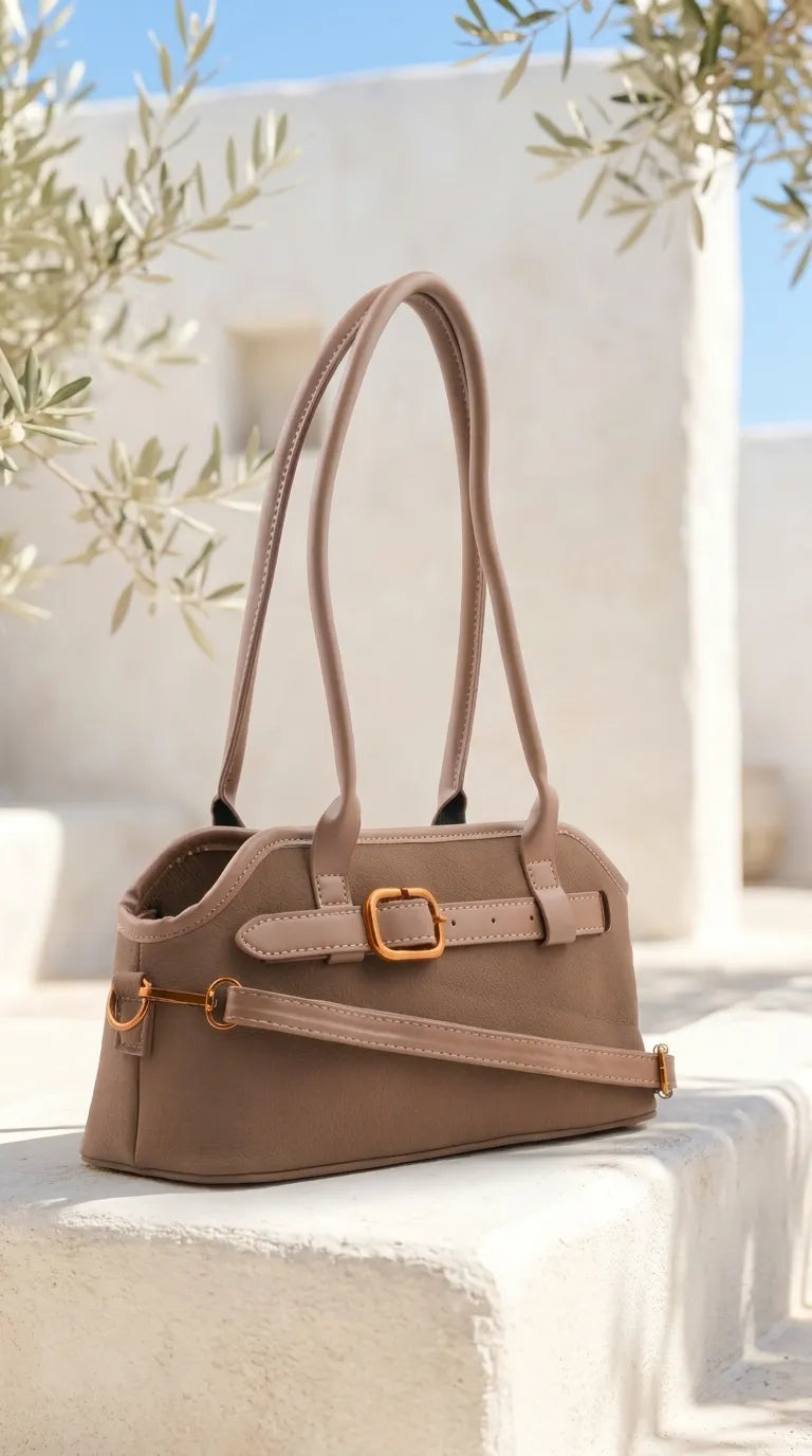 Beige Formal Hand Bag For Women P36662