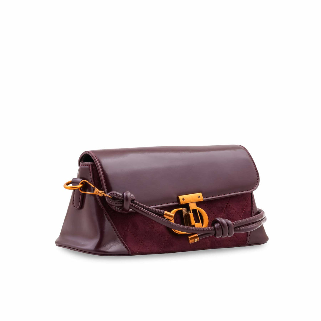 Maroon Formal Shoulder Bag For Women P36664