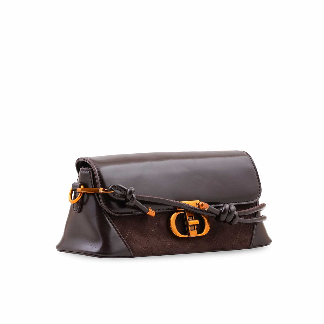 Coffee Formal Shoulder Bag For Women P36664