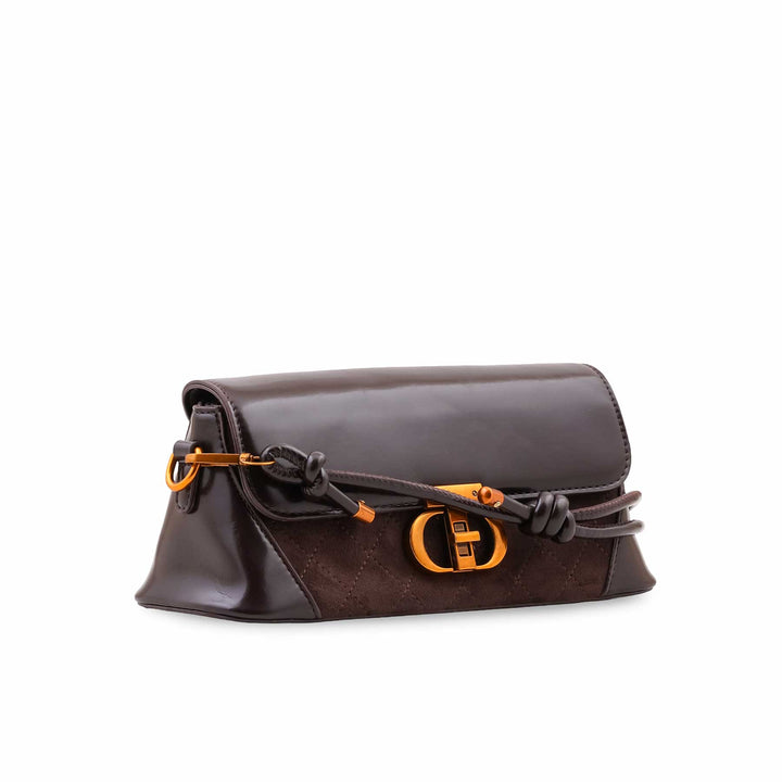 Coffee Formal Shoulder Bag For Women P36664