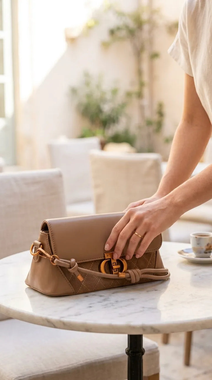 Apricot Formal Shoulder Bag For Women P36664