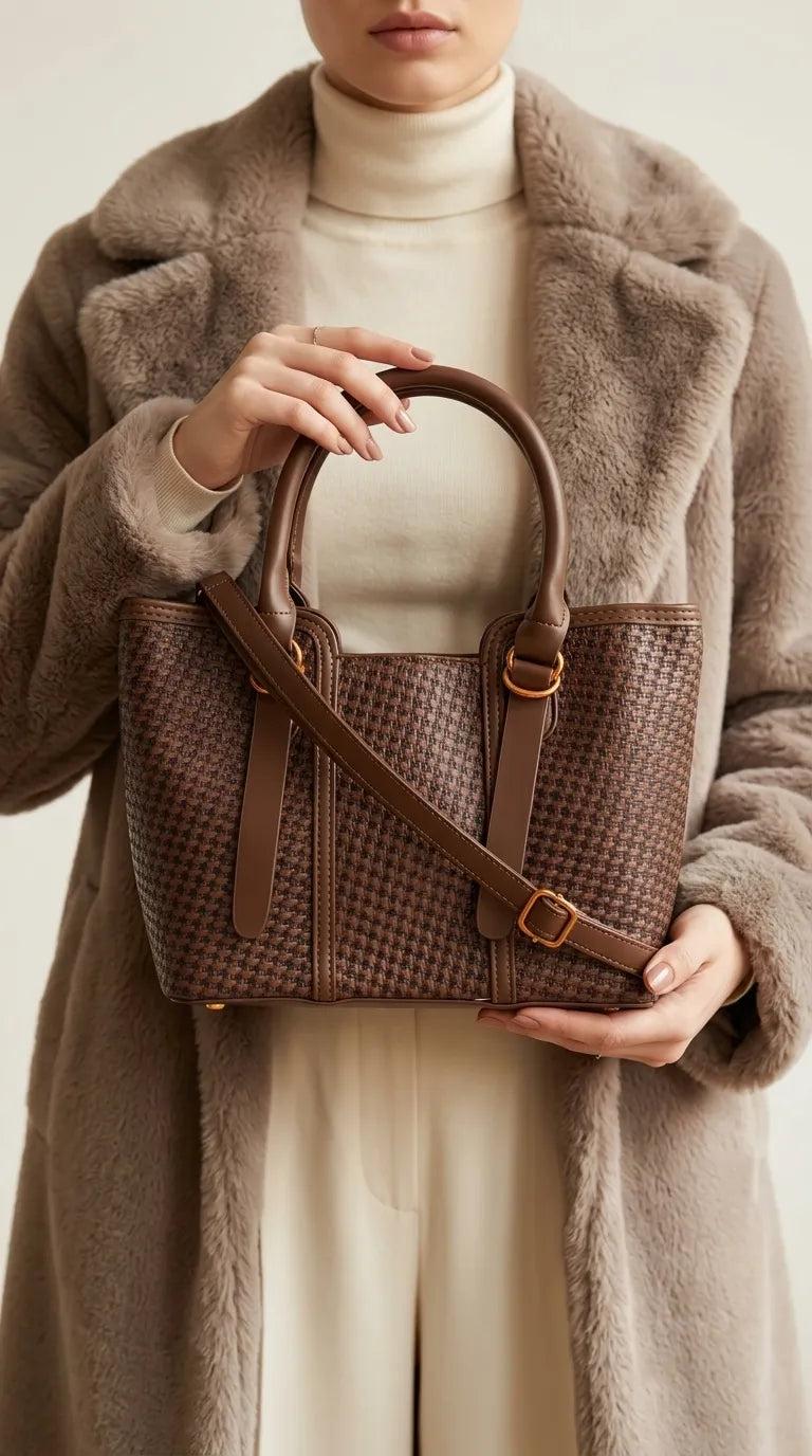 Brown Formal Shoulder Bag For Women P36665