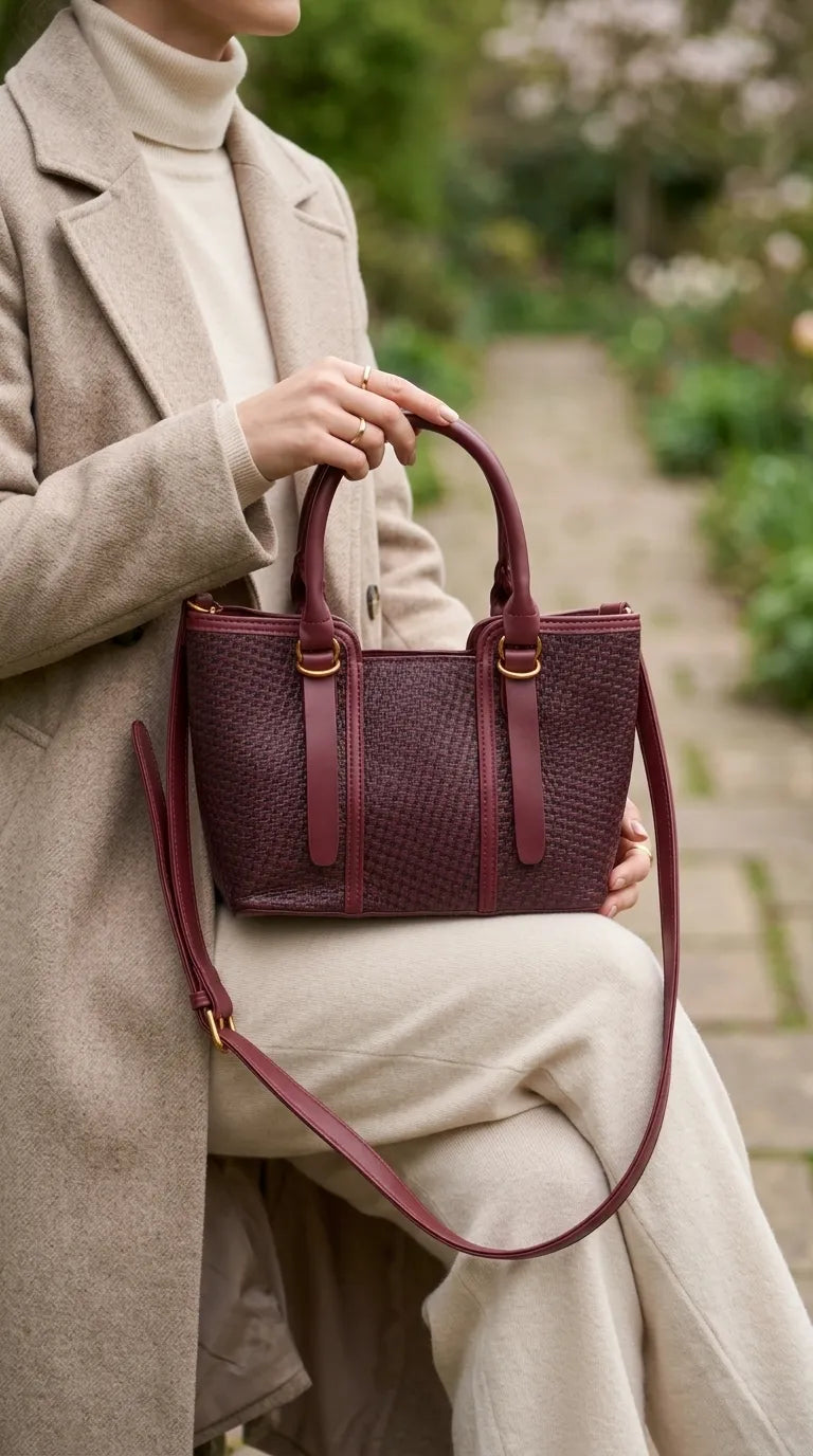 Maroon Formal Shoulder Bag For Women P36665